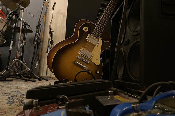 David Hillman's guitar in his studio in Washington